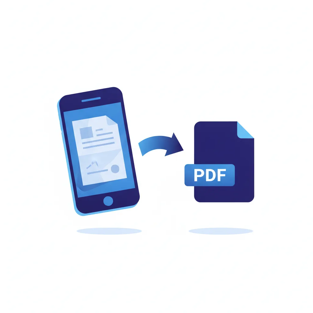A photo being converted into a PDF document