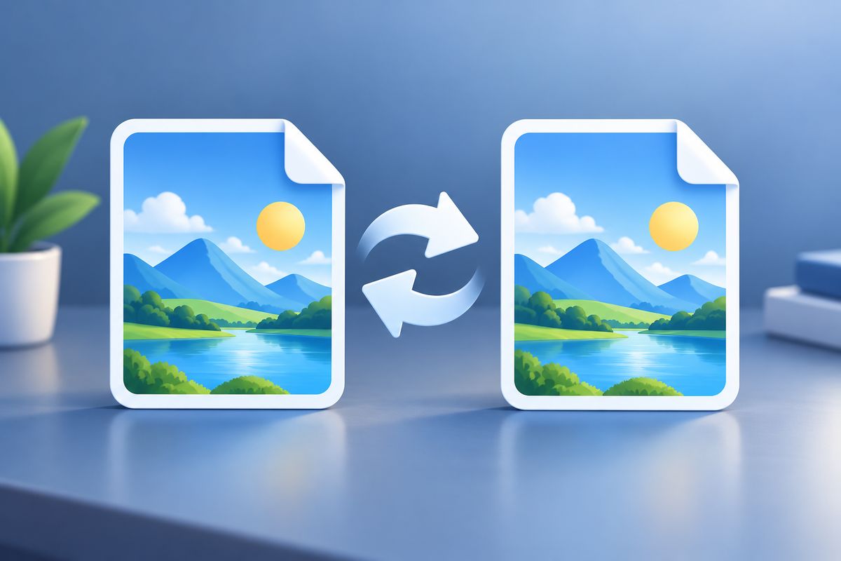 Illustration of renaming a JPG photo to JPEG without quality loss
