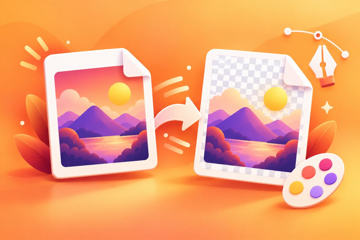Illustration of converting JPG photos to PNG