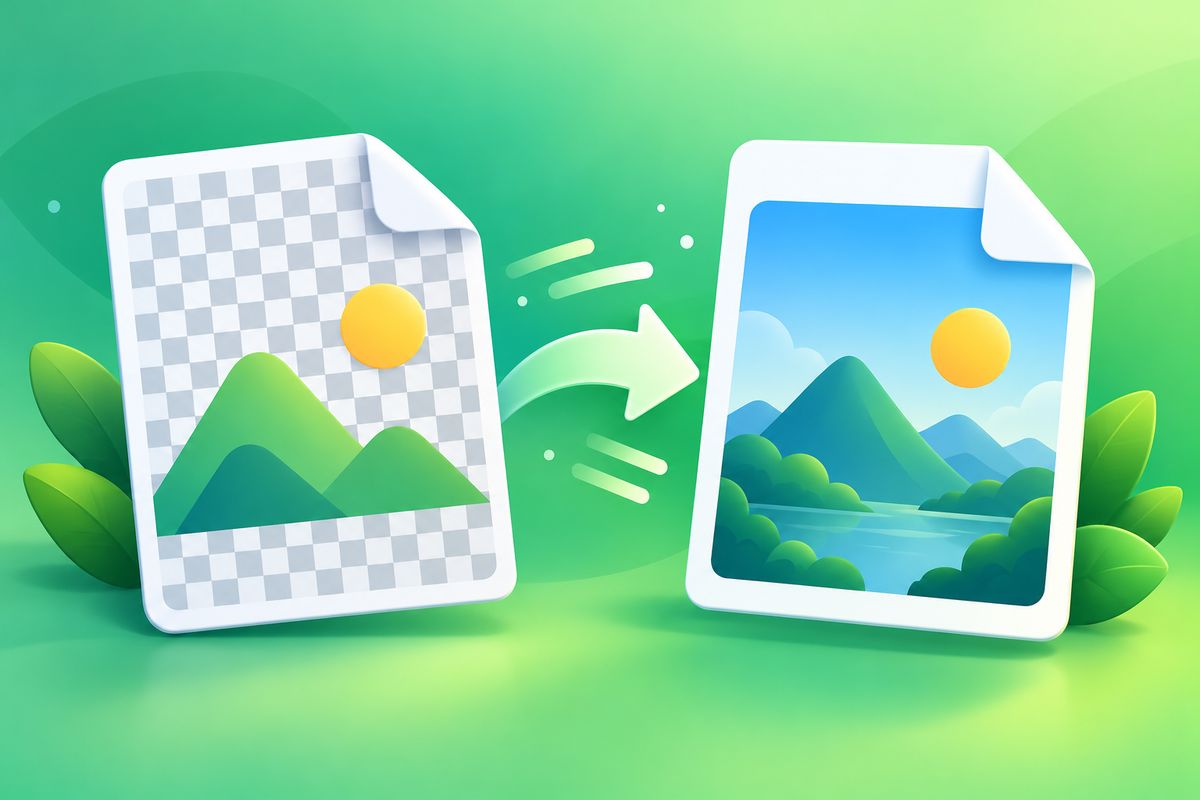 Illustration of converting PNG images to JPG