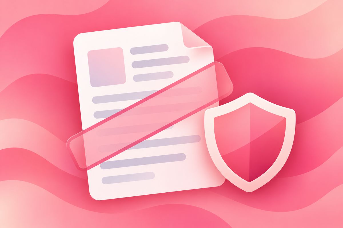 Illustration of a PDF with a diagonal watermark