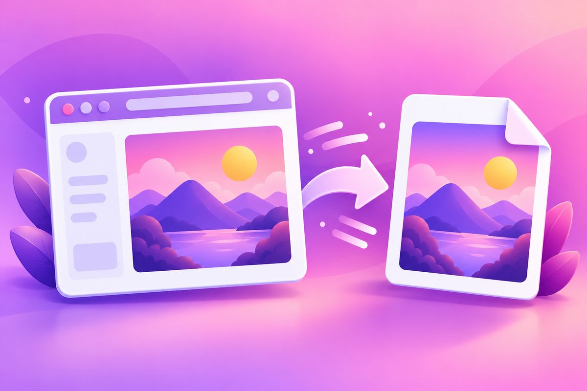 Illustration of converting a WEBP web image into a JPG